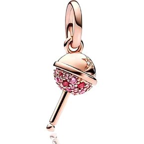 Rose Gold Lollipop Charm 925 Sterling Silver Pendant,Girl Jewelry Beads Gifts for Women Bracelet&Necklace in Kuwait