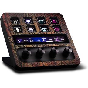 MightySkins Carbon Fiber Skin Compatible with Elgato Stream Deck + Wooden Floral | Protective, Durable Textured Carbon Fiber Finish | Easy to Apply | Made in The USA