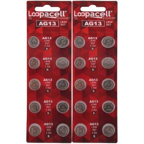 LR44 AG13 357 303 SR44 Battery 1.5V Button Coin Cell 20 Batteries