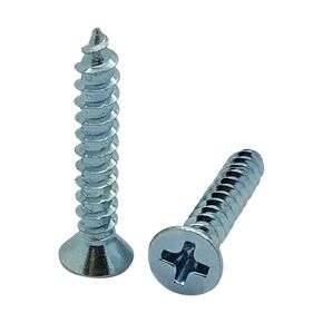 300 Qty #6 x 1" Flat Head Zinc Coated Phillips Head Wood Screws (BCP34)