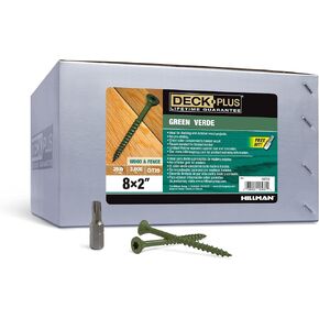 Deck Plus 48709 Wood Screws #8 x 2", Green, 1/4 Keg