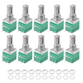 uxcell Potentiometer with Switch B50K Ohm Variable Resistors Single Turn Rotary Carbon Film Taper RV097NS 10pcs