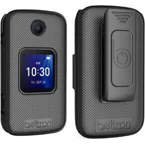 BELTRON Case with Clip for Go Flip 4 / TCL FLIP Pro Phone (4056W, 4056L, 4056Z, 4056V) Black