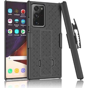 Samsung Note 20 Ultra 6.9 inch case with Built-in Kickstand Belt Clip Holster Shockproof Cover, Samsung Galaxy Note 20 Ultra Holster - Black