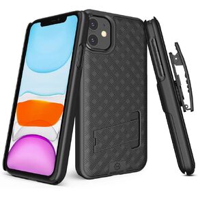 WixGear iPhone 11 Holster, Shell Holster Combo Case for Apple iPhone 11 with Stand and Belt Clip (Not for 11 Pro or Pro max)