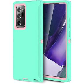 حافظة MXX Galaxy Note 20 شديدة التحمل مع [3 طبقات] غطاء حماية مطاطي متين مقاوم للصدمات لهاتف Galaxy Note 20 (أسود) (الجراب فقط)