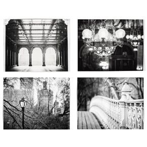 Black and White New York City Wall Art Prints - Set of 4 Unframed - Black White City Decor, NYC, Modern, Architecture for Bedroom, Office, Living Room Art (SMALL 5x7 Prints)