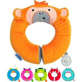 Trunki Kid's Travel Neck Pillow and Chin Rest | Support Sleepy Heads in The Car Seat, Plane, Bike or Pram | Yondi Small Bert (Blue)