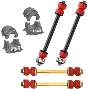 suspension dudes Pair Front Sway Bar Stabilizer Links Mountaineer Pickup Explorer Ranger Ram, Bushings Made in USA K700542 K7275 (6 PC Front/Rear Link Bushing Kit 2006-2010 - 32 MM Bar)