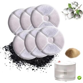Pet Fountain Replacement Filters for luti 77OZ/2.3L Smart Cat Water Fountain Wireless Cat Fountain