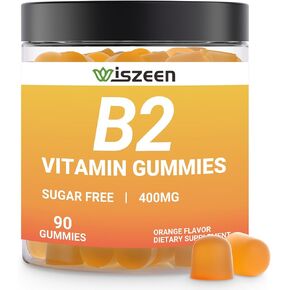 Vitamin B2 Gummies - Riboflavin 400mg Supplement for Kids & Adults - B2 Vitamins Gummy with Magnesium, CoQ10