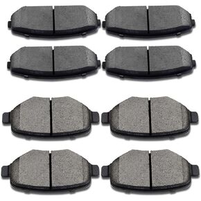 front rear Brake Pads Compatible with Ford Edge 2011-2014,Lincoln Mkx 2011-2015 (‎Front Rear/D1258,D1377)
