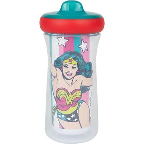 DC Superhero Girls Comics Wonder Woman Retro 9oz Insulated Sippy Cup, Multicolor