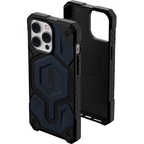 URBAN ARMOR GEAR UAG Designed for iPhone 14 Pro Max Case Silver 6.7" Monarch Pro Build-in Magnet Compatible with MagSafe Charging Rugged Shockproof Dropproof Premium Protective Cover