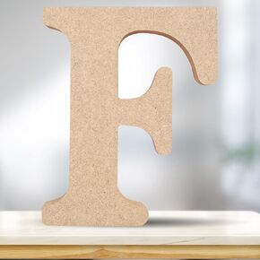 4 Inch 3D Wooden Letters, Natural Wood Alphabet Capital Letters- Unfinished Wood Alphabet for Letter Board - Wall Decor - DIY - Painted - Educational - Home Wall Decoration (Wooden Symbols - &)