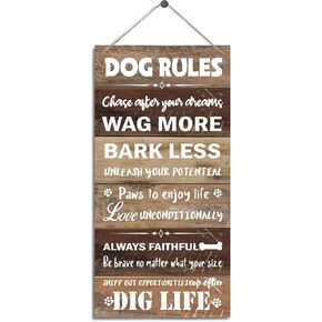 Pet Decor Signs, Decorative Wood Hanging Wood Plaque, Funny Dog Sign, Dog Room Hanging Decor, Wall Decor Art, Farmhouse Decor, Dog Family Home Decor, Dog Gift, Dog Lover Gifts, Dogs Rules