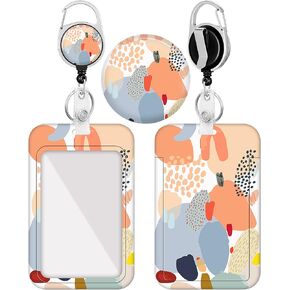 Plifal Badge Holder with Retractable Reel, Cute Funny Coffee Lover ID Name Tag Work Badge Clip Heavy Duty Vertical Card Protector Cover Case for Work Office Nurse Medical Student Teacher Women Men