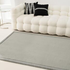 Light Grey Area Rug for Bedroom, Living Room, Kids Room 3.3×5 Feet Thick Soft Indoor Floor Rugs for Girls Boys Home Decor