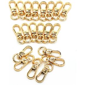 20PCS Swivel Trigger Lobster Claw Clasps Handbag Chain Buckles Bag Belting Pets Dog Chain Connector(Gold)