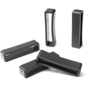 CooBigo 100pcs Pack 1-1/2" Plastic Keeper Belt Loop Square Loop Buckle Slider Dog Collar Harness Backpack Strap Webbing 38.5mm Bag Parts