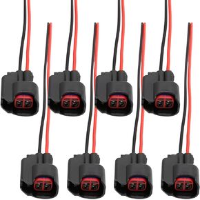 8Pcs Fuel Injector Connector, S824 Pigtail Connectors Wire, Replacement for GM Ford Dodge LS2 LS3,15306318