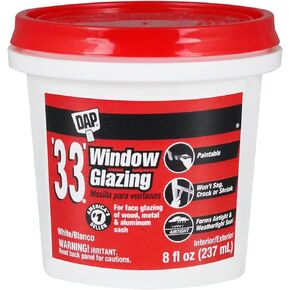 Dap 12120 33 Glazing Compound, 1/2-Pint, White