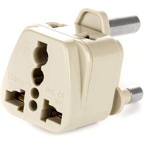 OREI USA to South Africa, Botswana, Namibia & More (Type M) Travel Adapter Plug - 2 in 1 - CE Certified - RoHS Compliant - 4 Pack - White Color (DB-10L-4PK)