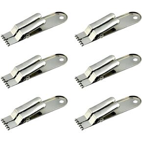 LIOOBO 6pcs Earthley Earth Worm Hook Earth Worm Holder Clips Fishing Tackle Hook Catcher for Globe Earthbound Fishing Lures Maggots Catching Tools Bait Stainless Steel Equipment