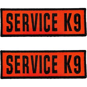 رقع سترة طوق كلب الخدمة - مطرزة مقاس 2 × 6 بوصة - خطاف وحلقة - رقعة خدمة الكلب - رقعة تدريب الكلب - رقعة عدم السماح للحيوانات الأليفة - SAR ESA K9 سترة دعم عاطفي للكلاب أو كلاب علاجية in Kuwait