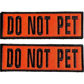 Service Dog Collar Vest Patches - 2 X 6 Inch Embroidered - Hook & Loop - Service Dog Patch - in Training Dog Patch - Do Not Pet Patch - SAR ESA K9 Emotional Support Dog Vest Or Therapy Dogs