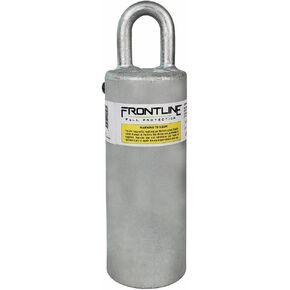 Frontline Fall Protection RO12 Commercial Roof Anchor 12"| OSHA & ANSI Compliant Galvanized Steel Roofing Anchor Point | Metal, Wood or Concrete Application