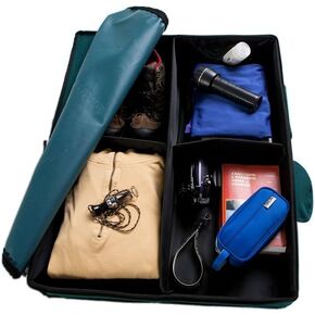 Disc-O-Bed Footlocker, Expandable Under Cot Storage for Camping Gear and Personal Items, Green