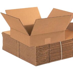 AVIDITI 12 x 12 x 3 Corrugated Cardboard Boxes, Flat 12"L x 12"W x 3"H, Pack of 25 | Shipping, Packaging, Moving, Storage Box for Home or Business, Strong Wholesale Bulk Boxes