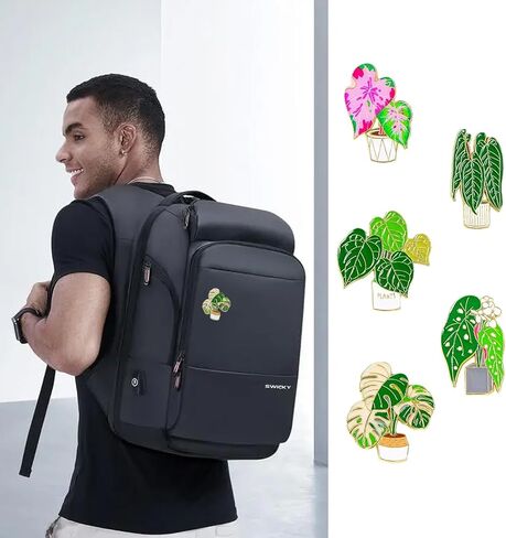 5pcs مجموعة بروش النبات لطيف، دبابيس المينا النباتات الكرتون، دبابيس النبات بروش النبات الأخضر، دبوس شارة لطيف طية صدر السترة، شارات دبوس الإبداعية لحقائب الملابس وحقائب الظهر والسترات قبعة الديكور in Kuwait