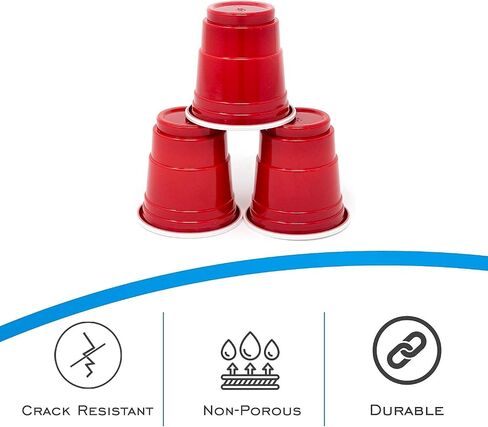 EDI Disposable Red Plastic Mini Party Shot Glasses (2 oz) (40) in Saudi Arabia
