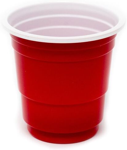 EDI Disposable Red Plastic Mini Party Shot Glasses (2 oz) (40) in Saudi Arabia