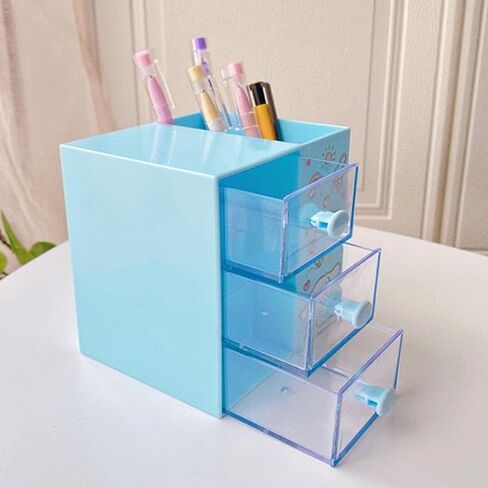 Aniem Cinnamoroll سطح المكتب اللوازم المكتبية حاوية حامل قلم للمكتب قلم رصاص لطيف كأس وعاء حامل فرشاة ماكياج صندوق صغير in Kuwait