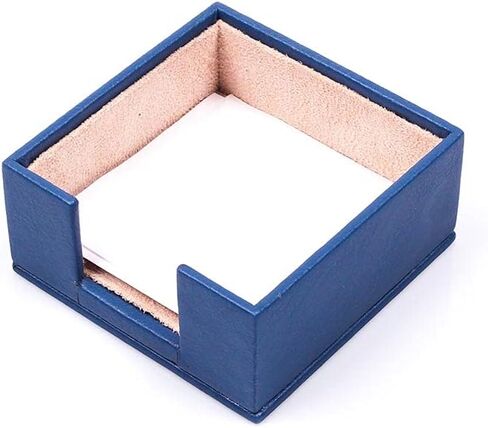 MOOG Leather Double Document Tray - Pen Holder - Note Paper Holder -3 Accessories-Desk Organizer - Office Desk Accessories - Desktop Storage - 3 PCS (Blue) in Saudi Arabia