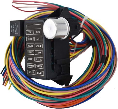 labwork 14 Circuit Fuse Universal Wire Harness Peplacement for Muscle Car Hot Rod Street Rat XL in Saudi Arabia