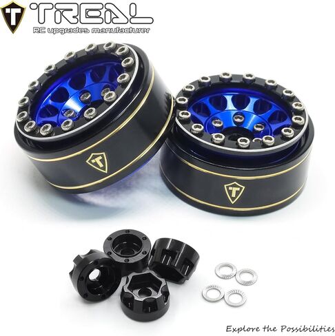 عجلات خرز TREAL 1.0 ذات 12 شعاعًا كلاسيكيًا (4P) لسيارة SCX24 AX24 FCX24 TRX4M 1/24 1/18 من النوع I (رمادي) in Saudi Arabia