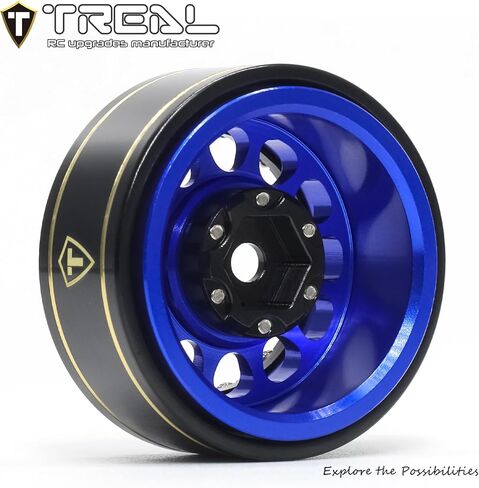 عجلات خرز TREAL 1.0 ذات 12 شعاعًا كلاسيكيًا (4P) لسيارة SCX24 AX24 FCX24 TRX4M 1/24 1/18 من النوع I (رمادي) in Saudi Arabia