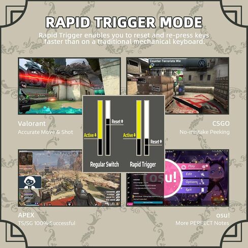 ATTACK SHARK K85 Rapid Trigger 75% Wired Mechanical Gaming Keyboard Gasket with Hot Swapped Adjustable Actuation Magnetic Switch Programmable Knob TKL RGB Backlit PBT Keycaps for Win Mac Gamer(Black) in Saudi Arabia