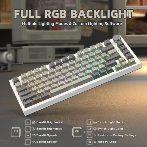 ATTACK SHARK K85 Rapid Trigger 75% Wired Mechanical Gaming Keyboard Gasket with Hot Swapped Adjustable Actuation Magnetic Switch Programmable Knob TKL RGB Backlit PBT Keycaps for Win Mac Gamer(Black) in Saudi Arabia