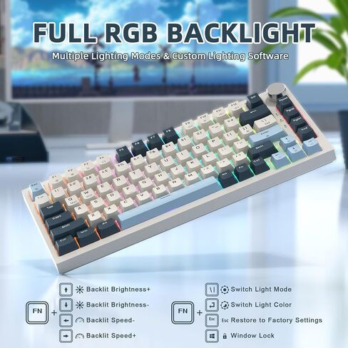 ATTACK SHARK K85 Rapid Trigger 75% Wired Mechanical Gaming Keyboard Gasket with Hot Swapped Adjustable Actuation Magnetic Switch Programmable Knob TKL RGB Backlit PBT Keycaps for Win Mac Gamer(Black) in Saudi Arabia