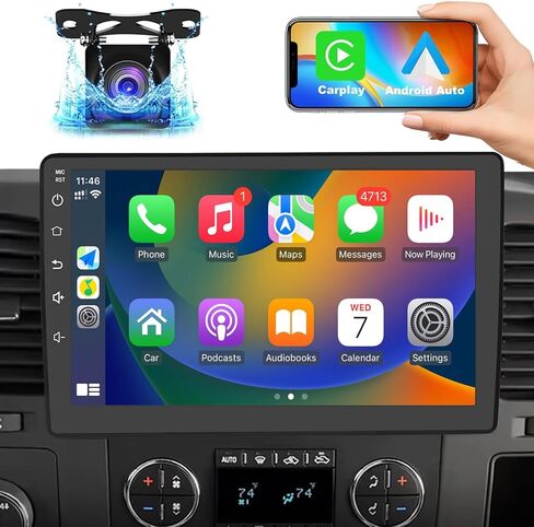 Naifay Android Car Stereo Radio for Chevrolet/GMC/Buick, 10.1inch IPS Touch Screen Car Radio Bluetooth with Wireless Carplay & Android Auto Car Stereo with Backup Camera GPS Navi WiFi Mirrorlink FM in Saudi Arabia