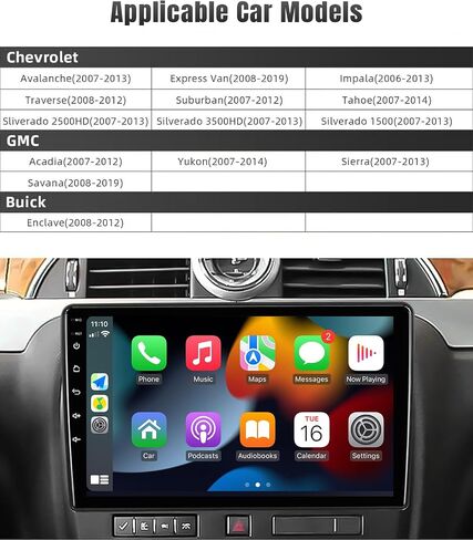 راديو ستيريو للسيارة Naifay Android لسيارة شيفروليه/جي إم سي/بويك، 10.1 بوصة IPS شاشة تعمل باللمس راديو السيارة بلوتوث مع تشغيل لاسلكي وستيريو سيارة أندرويد مع كاميرا احتياطية GPS Navi WiFi Mirrorlink FM in Saudi Arabia