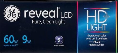 GE Reveal HD+ LED Light Bulbs, 40 Watt, A19 (2 Pack) in Saudi Arabia