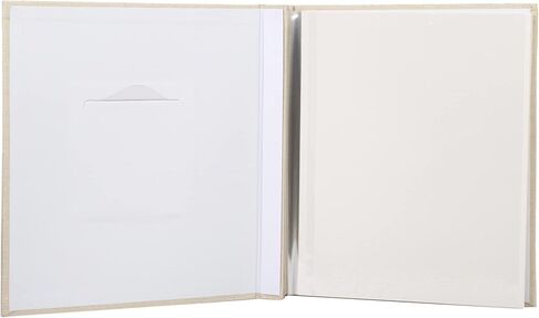 Kiera Grace 200-Pocket Simple & Classic Small Linen Fabric Photo Album For Home & Room, 8.86"L x 8.86"W x 2.17"H To Display 200-4" x 6" Pictures, Beige in Saudi Arabia