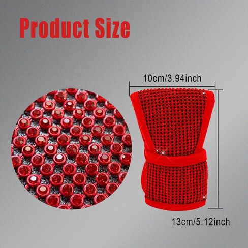 غطاء مقبض ناقل الحركة الأوتوماتيكي من بلينغ، واقي عصا تروس المقبض، غطاء فرامل اليد لناقل الحركة مع أحجار الراين اللامعة، ملحقات داخلية للسيارات عالمية للسيارة in Kuwait