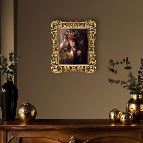 Vintage 8x10 Picture Frame Antique Gold Picture Frames for Wall or Tabletop Display, Ornate Baroque Frames 8x10 or Matted to 5x7 Photo (8x10, Gold) in Saudi Arabia
